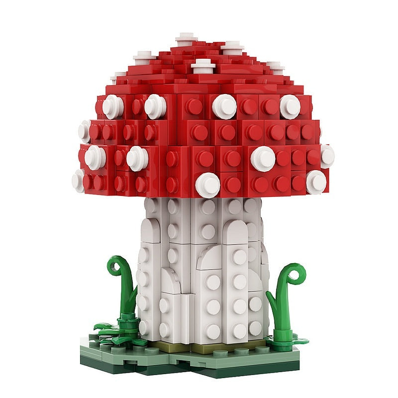 Amanita Muscaria Mushroom MOC Botanical Display Building Kit - 5