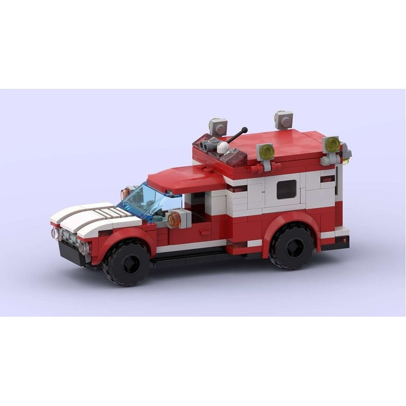 Ambulance MOC Building Kit | 5-Stud Wide Emergency Vehicle Model - 5