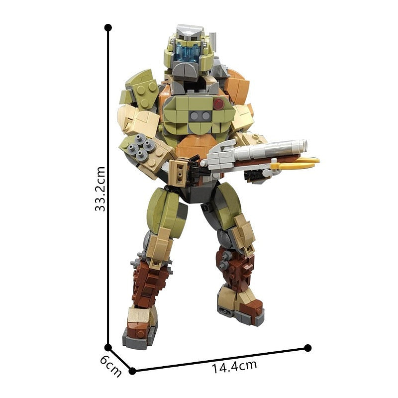Armored Demon Hunter Sci-Fi Warrior MOC Figure Building Kit - 9