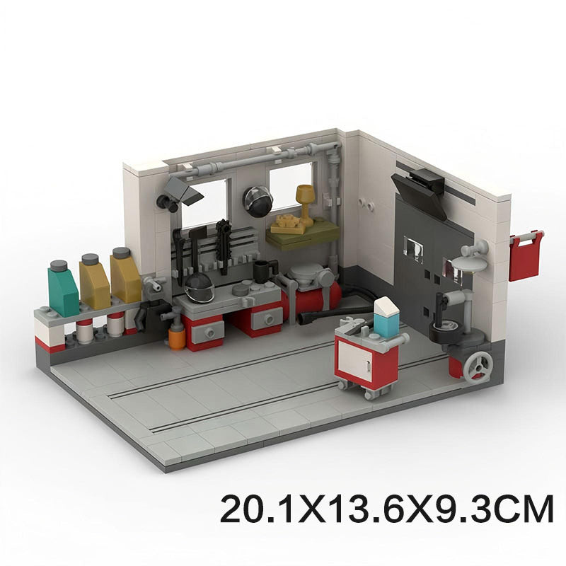 car repair shop compatible building set - 5