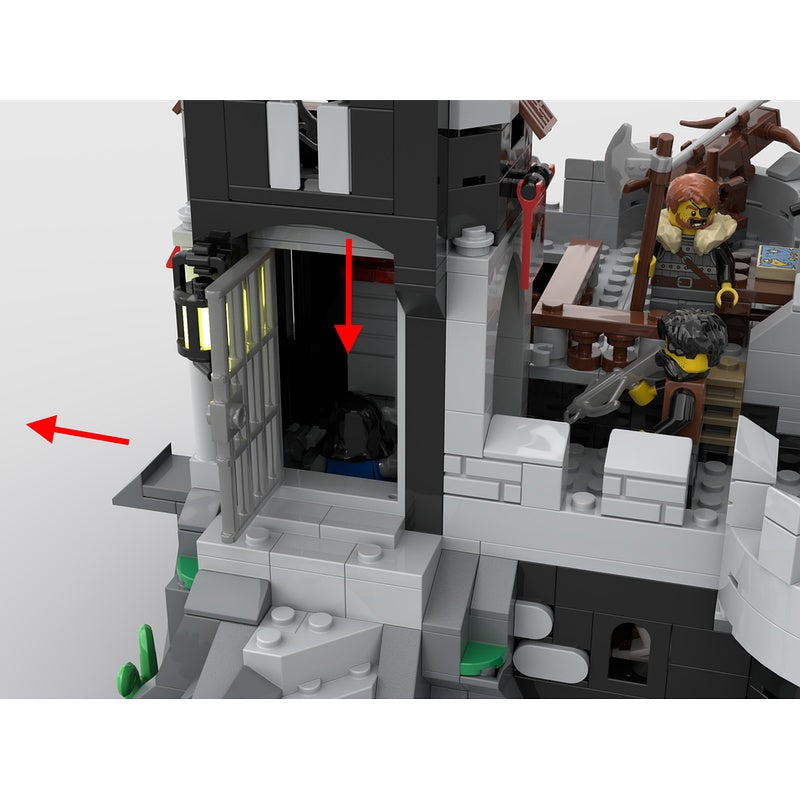 Castle Wolfstone MOC Building Kit | Fantasy Medieval Fortress Architecture - 7