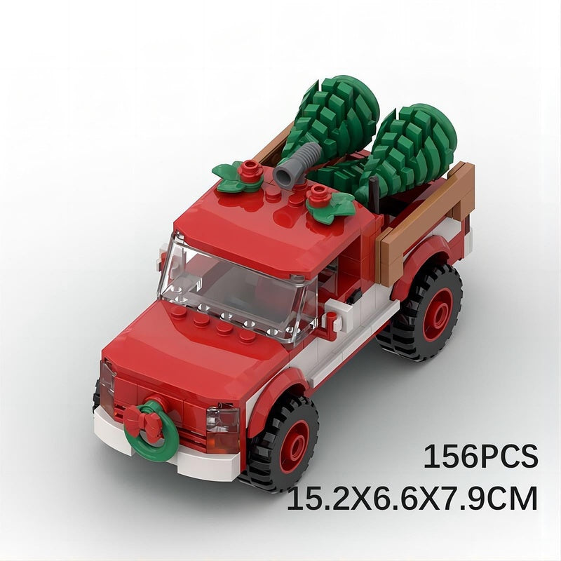 Christmas Truck MOC Building Kit | Festive Holiday Vehicle Model - 6