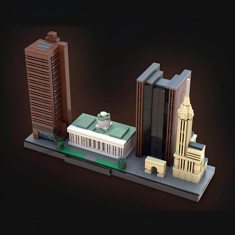 Columbus Skyline Building Kit | LEGO-Compatible MOC - 1