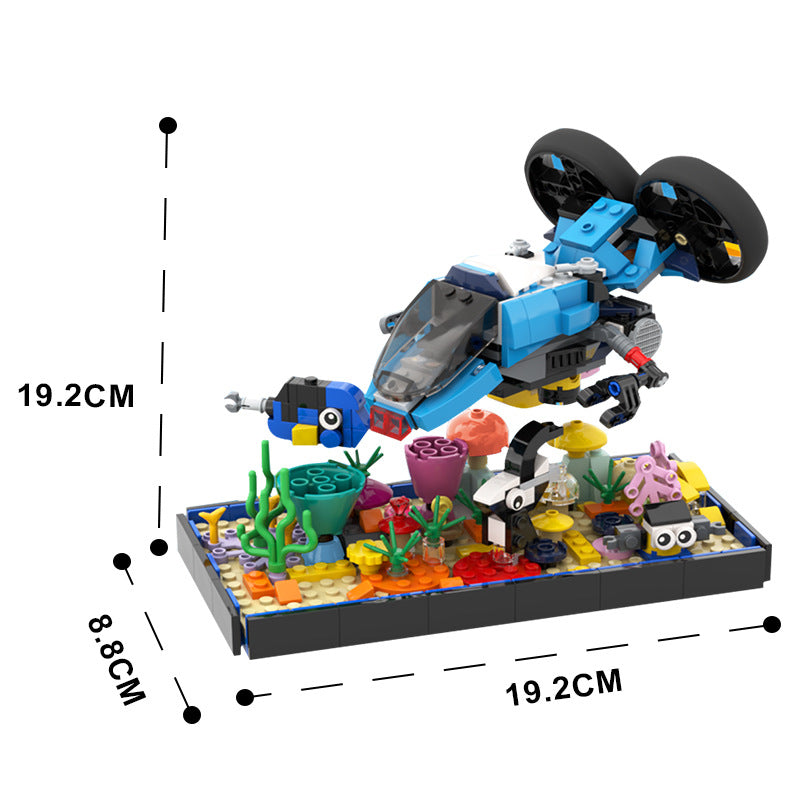 Coral Reef + Submarine Building Kit | Compatible MOC - 3