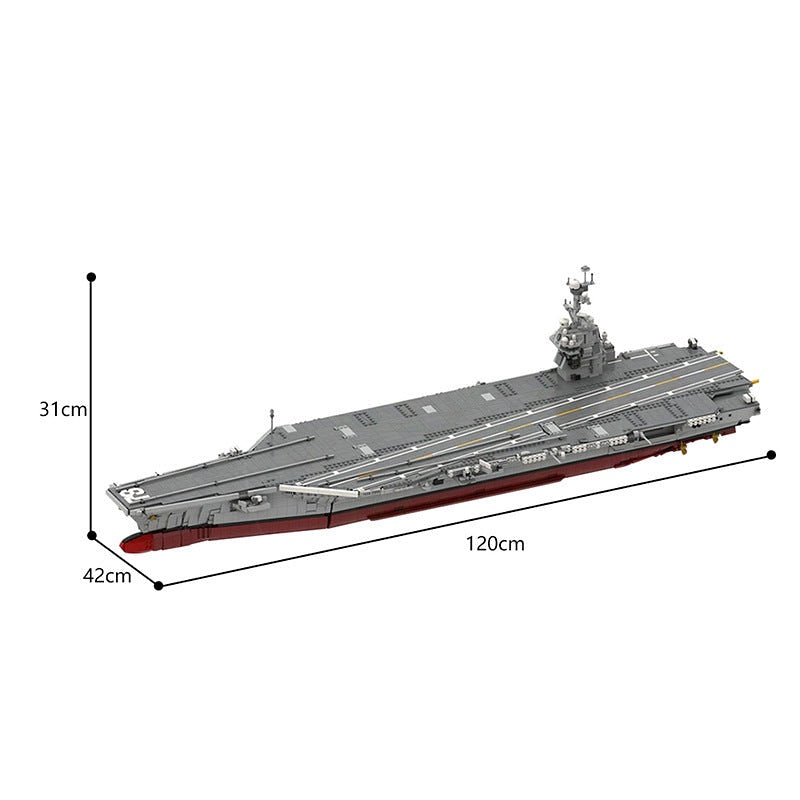 CVN-78 Aircraft Carrier MOC Building Kit | Modern Warship Model - 5