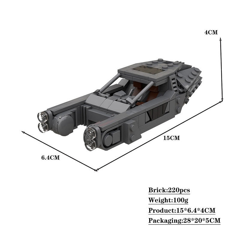 Cyberpunk Flying Car MOC Building Kit | Futuristic Spinner Vehicle - 4