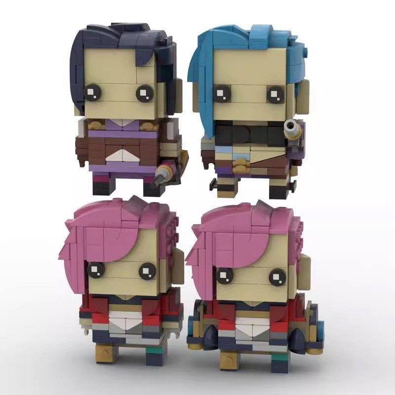 Cyberpunk Twin Cities Heroes BrickHeadz Building Kit | LEGO-Compatible MOC - 11