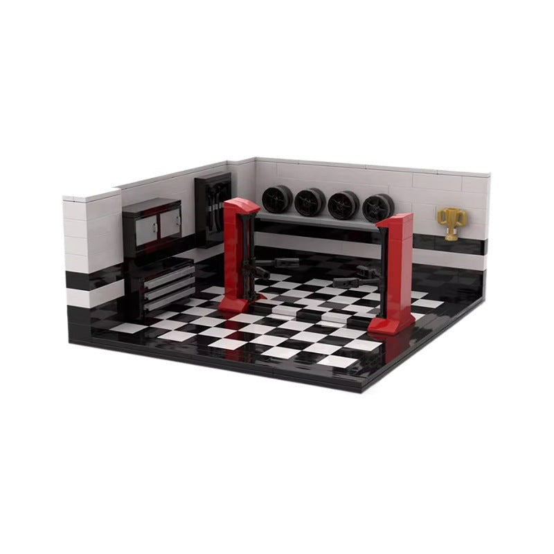 Display Garage MOC Building Kit | Automotive Showcase Workshop - 5