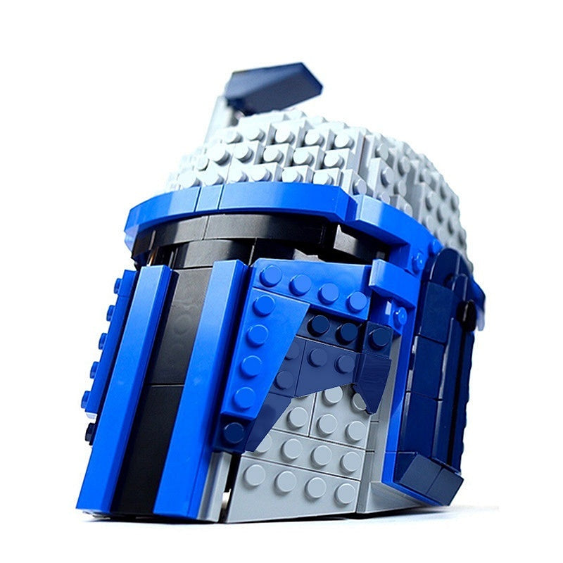 Galactic Bounty Hunter Helmet Bust MOC Display Building Kit - 3