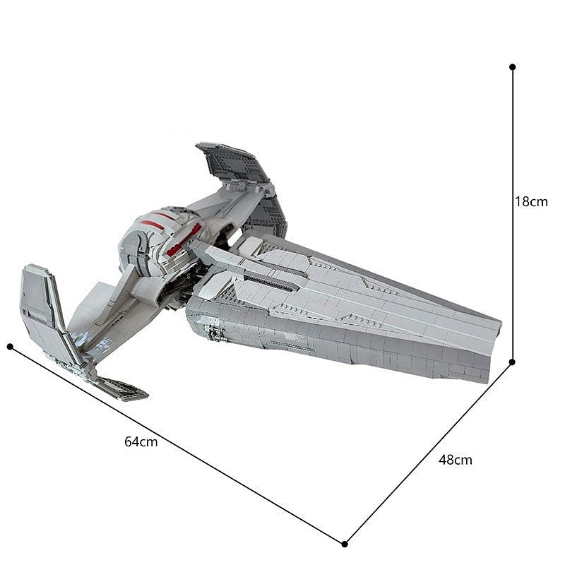 Galactic Stealth Infiltrator MOC Space Transport Building Kit | Spaceship - 4