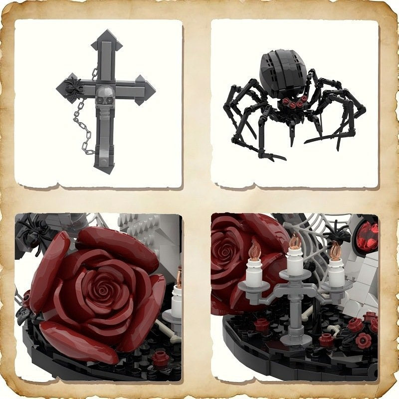Gothic Flower Spider MOC Animal Model Building Kit | Fantasy Creature - 5