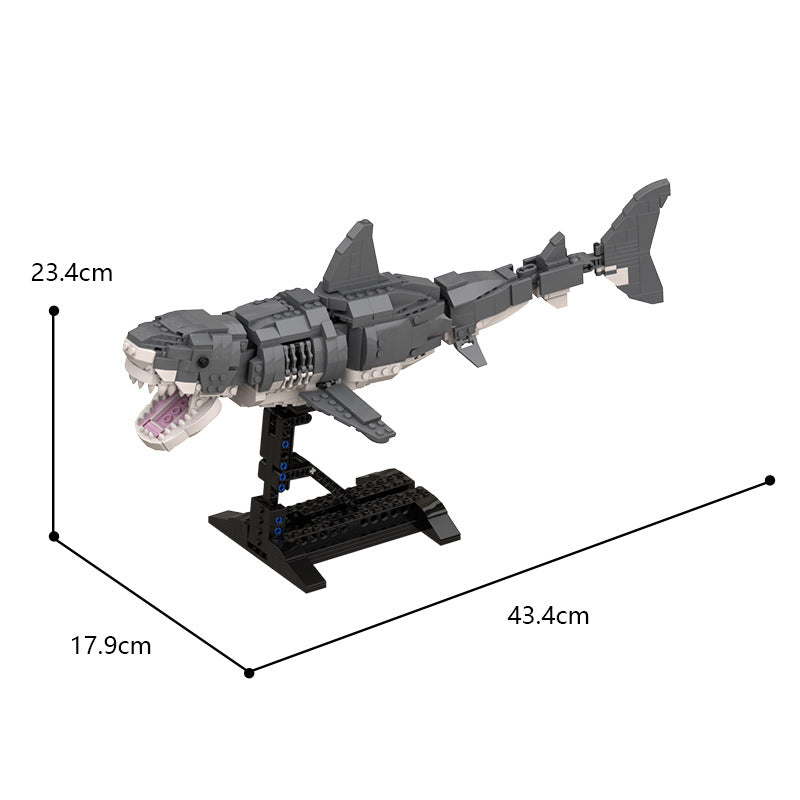 Great White Shark Building Kit | 1:11 Scale | LEGO-Compatible MOC - 5
