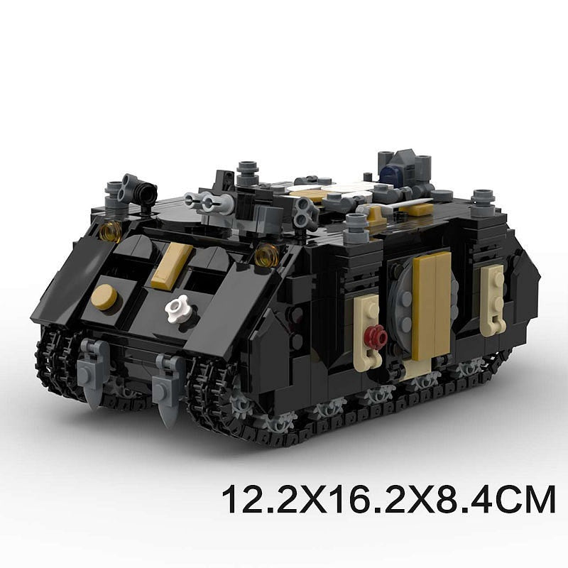 Grimdark Sci-Fi Armored APC Siege Carrier MOC Building Kit - 5