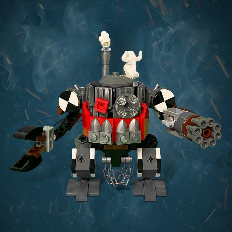 Grimdark Space Orc Mecha MOC Building Kit | Sci-Fi Combat Robot - 5