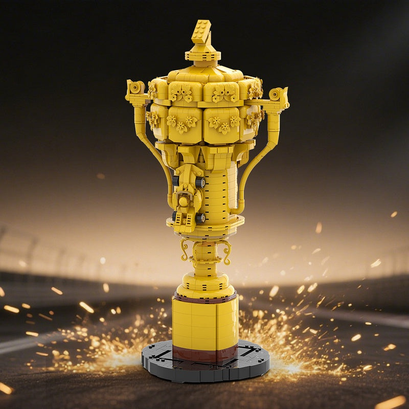 Large Motorsport Championship Trophy MOC Building Kit - 4