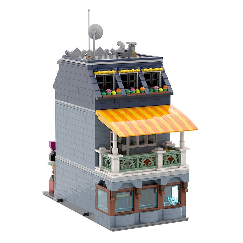 Little Bookshop MOC Building Kit | Cozy Street Architecture Model - 8