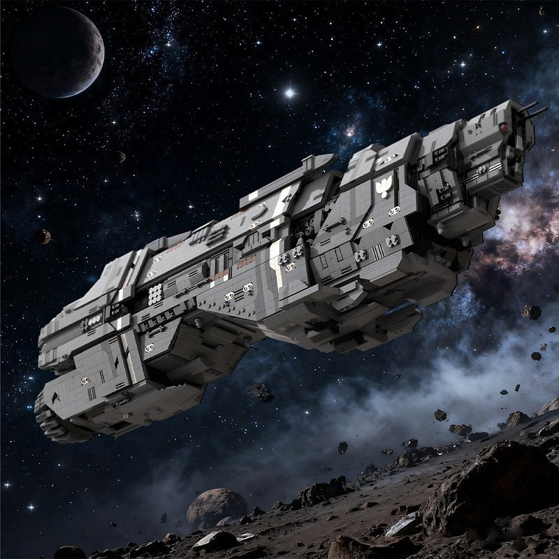 Marathon Class Heavy Cruiser MOC Space Fleet Building Kit - 5