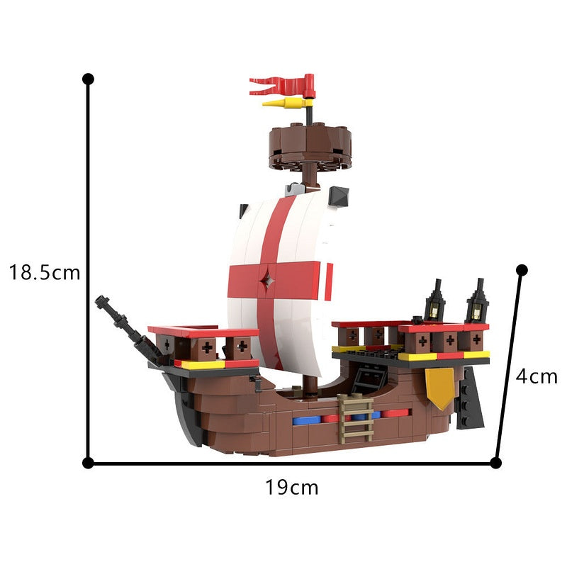 Medieval Ship MOC Building Kit | Historic Sailing Vessel Model - 5