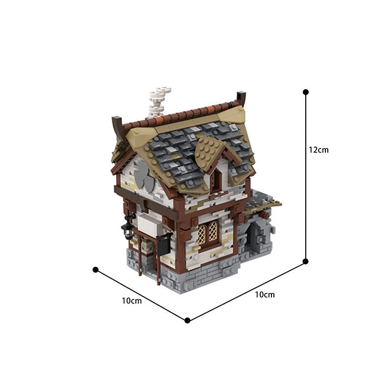 Medieval Tavern MOC Building Kit | Historic Fantasy Architecture Model - 5