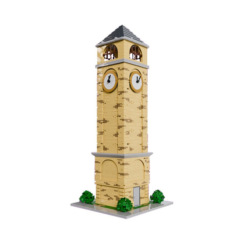 Modern Clock Tower MOC Building Kit | City Landmark Architecture Model - 4