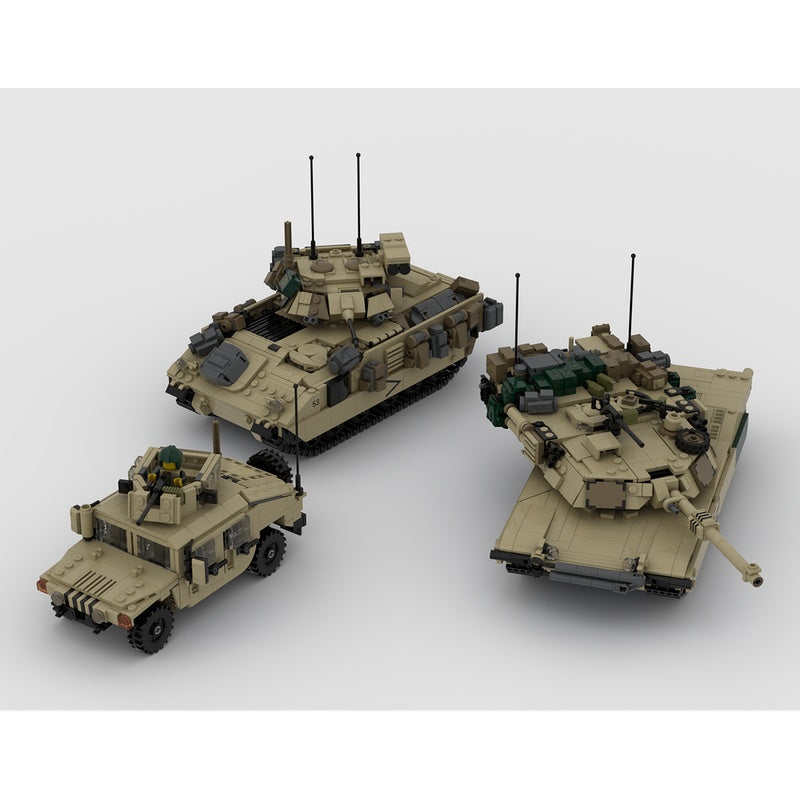 Modern Desert Armored Convoy Diorama MOC Building Kit | 1:35 Scale - 5