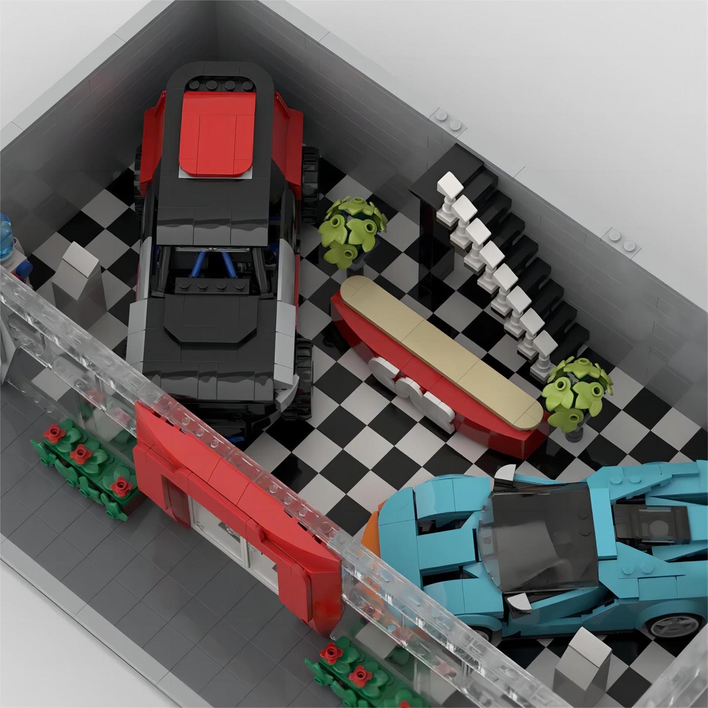 Modular Car Show | Display for 3 Car Models | Compatible MOC - 5