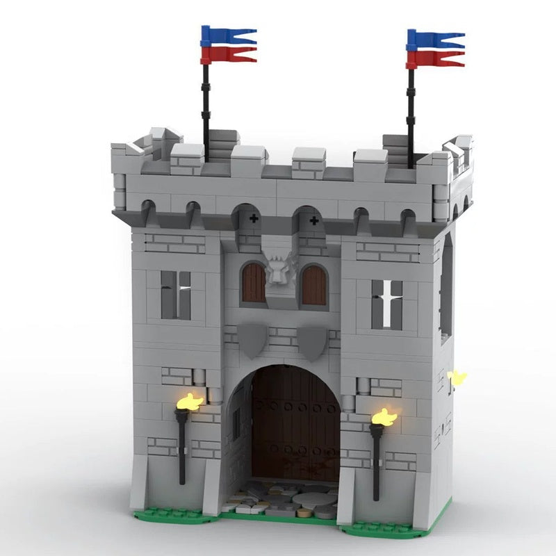 Modular Castle Gatehouse MOC Building Kit | Medieval Fortress Architecture - 4