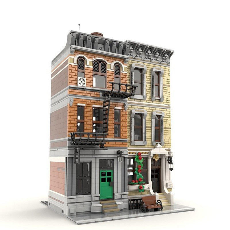 Modular New Block City MOC Building Kit | Modern Urban Architecture Model - 5