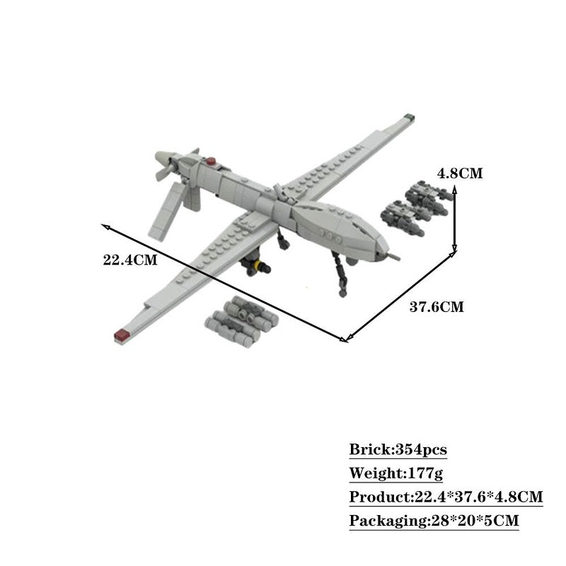 MQ-1 Predator Drone MOC Building Kit | 1:35 Military Aircraft Model - 3
