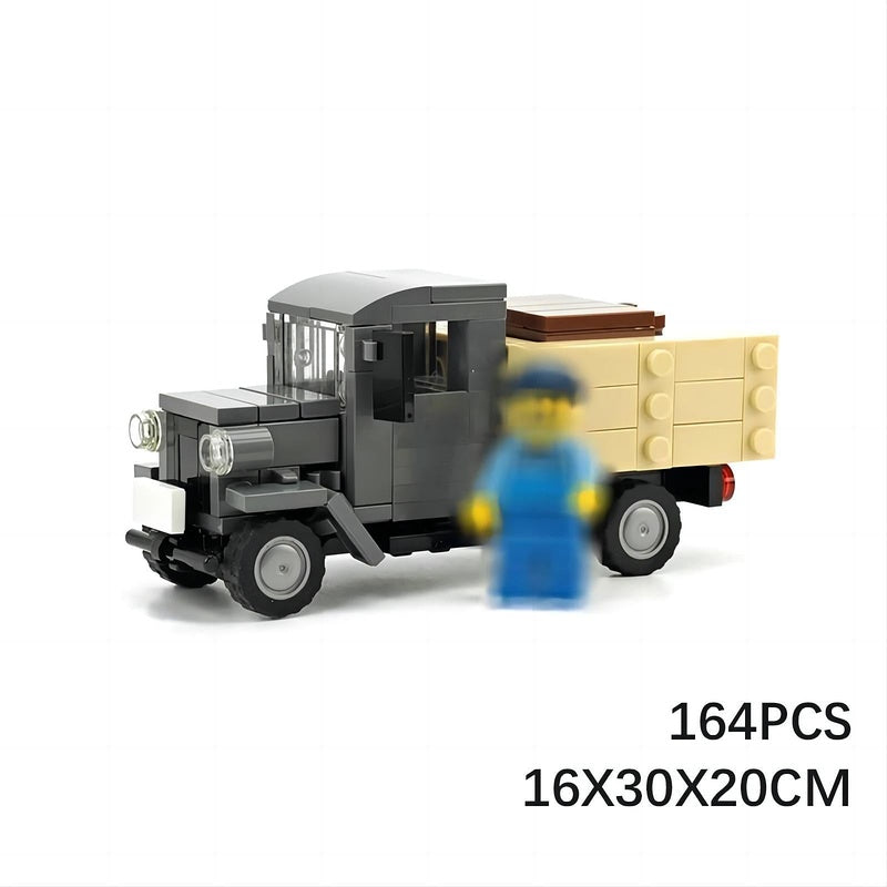 Old Vintage Truck MOC Building Kit | Classic Cargo Vehicle Model - 3