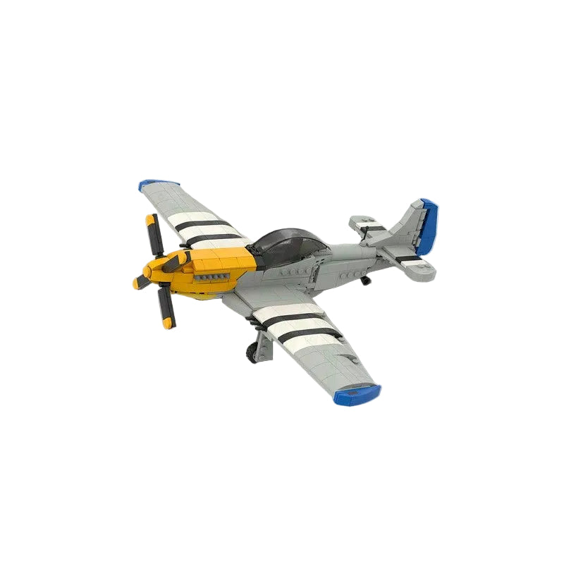 P-51 WWII Fighter Aircraft 1:35 Scale MOC Building Kit - 4