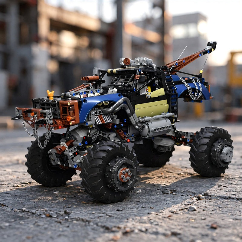 Post-Apocalyptic Off-Road Tow Truck MOC Building Kit - 3