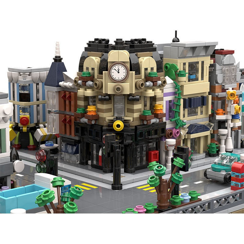 Post Office Corner Modular Building Kit | LEGO-Compatible MOC - 9