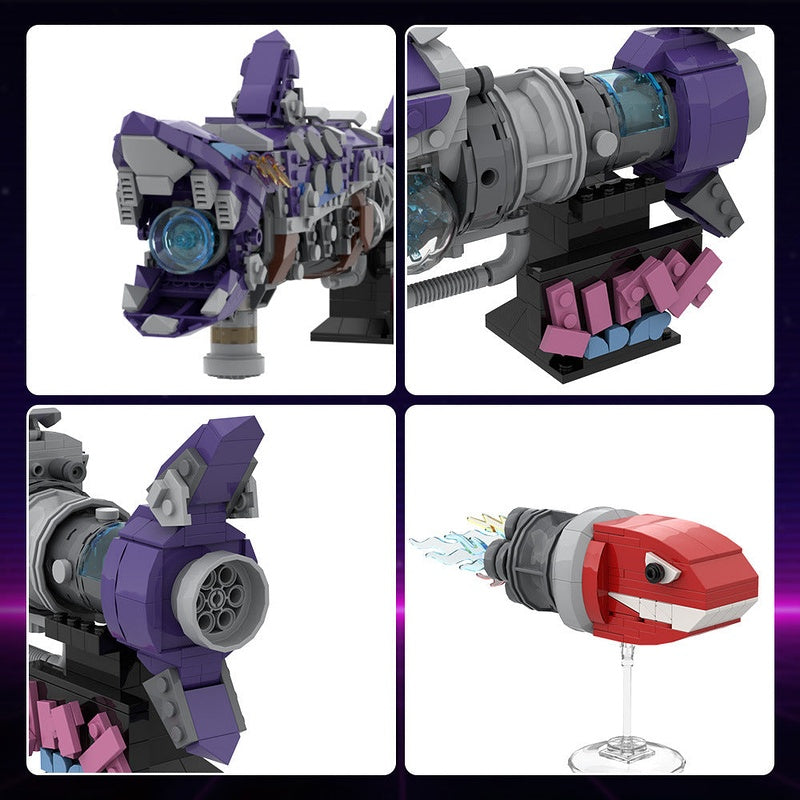 Punk Style Shark Rocket Launcher MOC Building Kit - 6