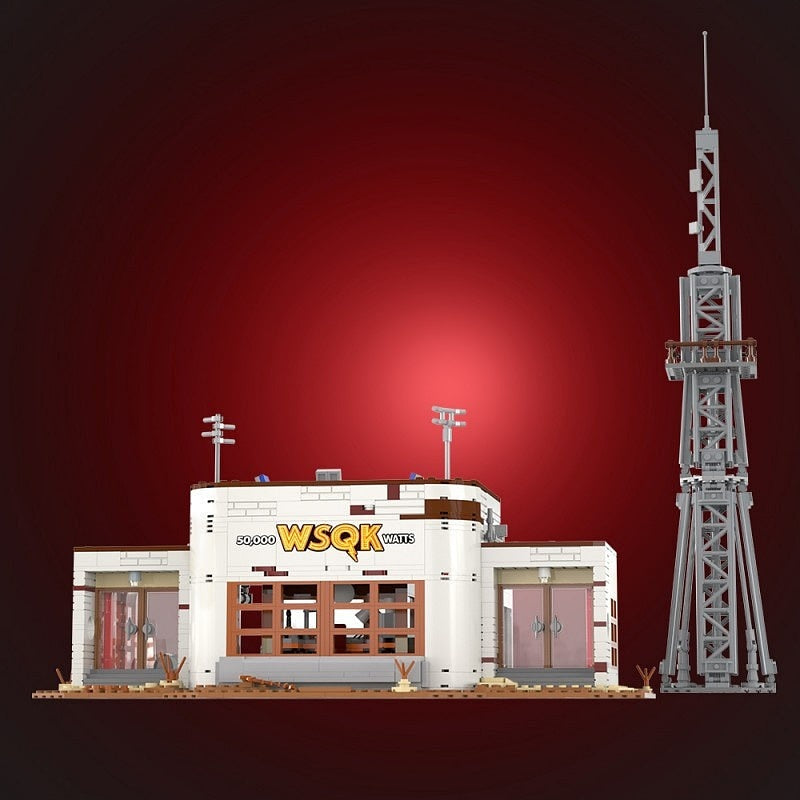 Retro Radio Station WSQK Building Kit | Vintage Studio Model - 6
