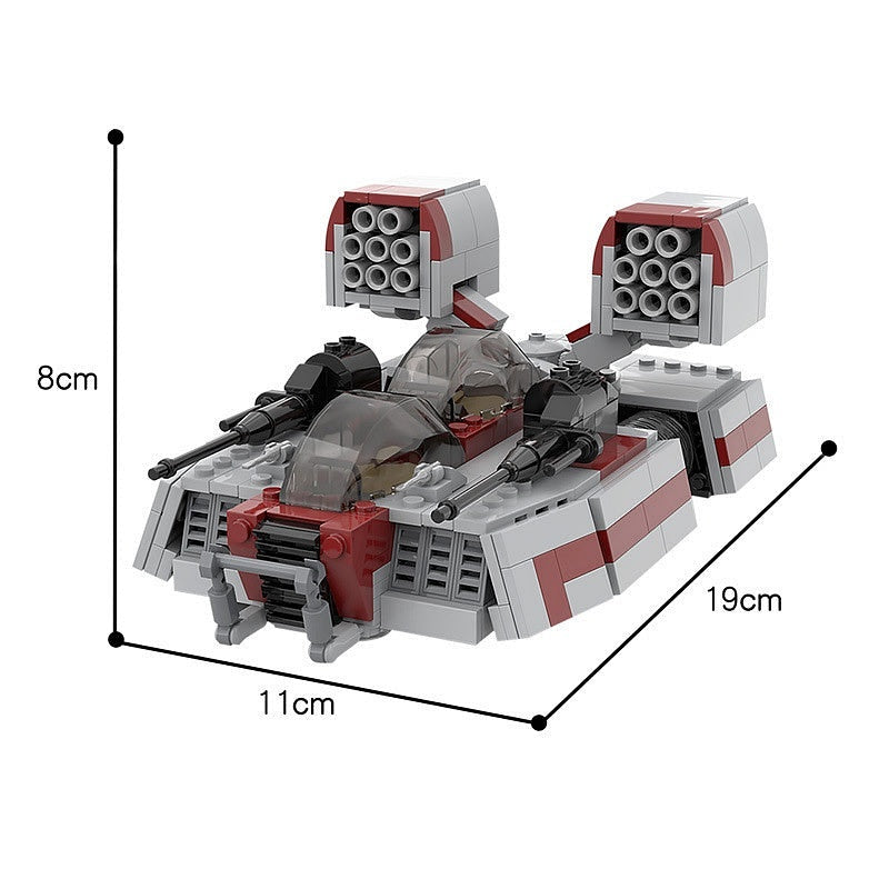 Sci-Fi Hover Speeder Tank MOC Building Kit | Futuristic Vehicle Model - 5