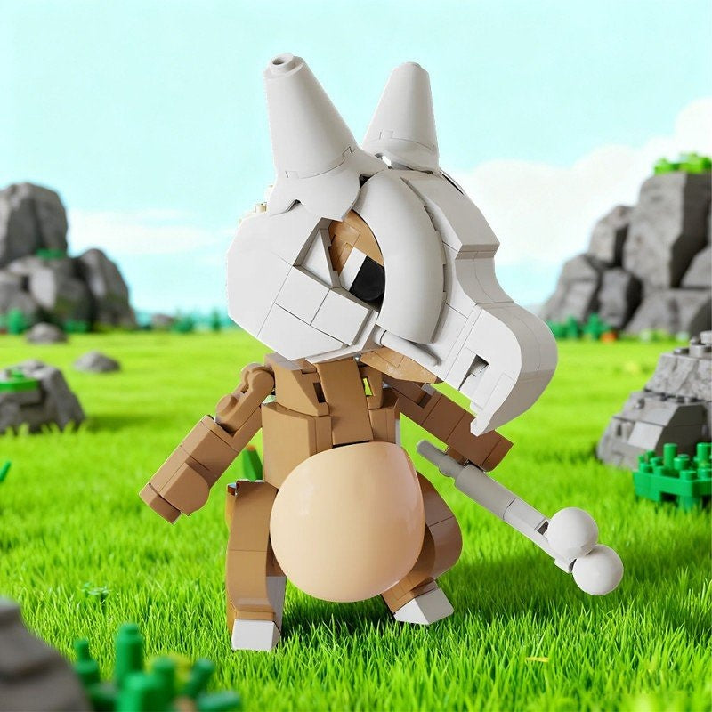 Skull Helmet Bone Creature MOC Monster Figure Building Kit - 4