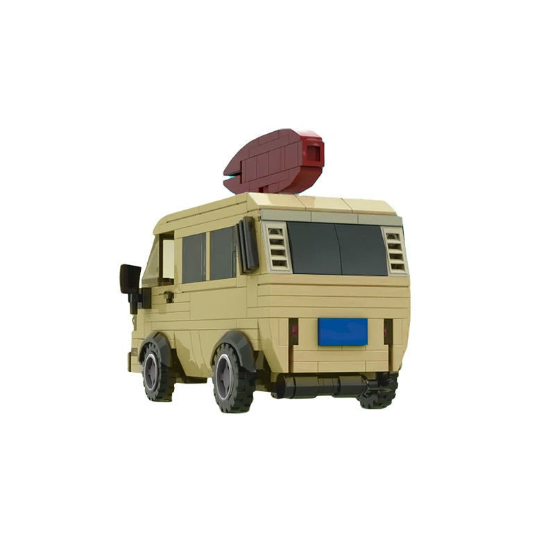 Surfer Boy Pizza Delivery Van MOC Building Kit | Food Truck Vehicle Model - 4