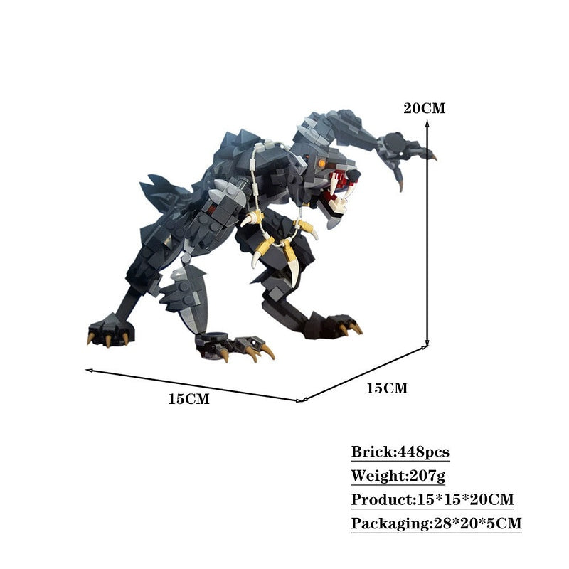 Werewolf MOC Building Kit | Fantasy Monster Creature Model - 3