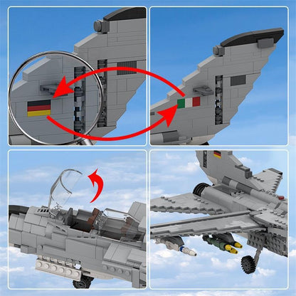 1:32 Scale Bomber Aircraft MOC Building Kit - 6