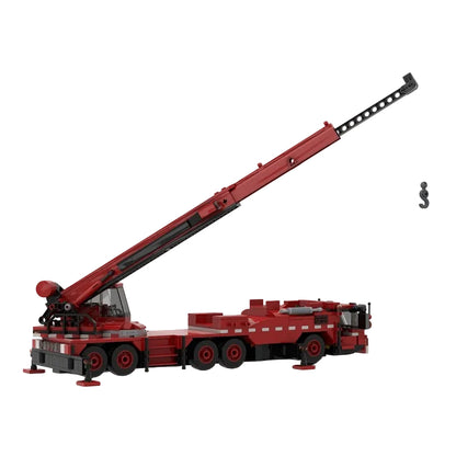 10-Wheel Mobile Crane Truck MOC Heavy Construction Vehicle Building Kit - 1