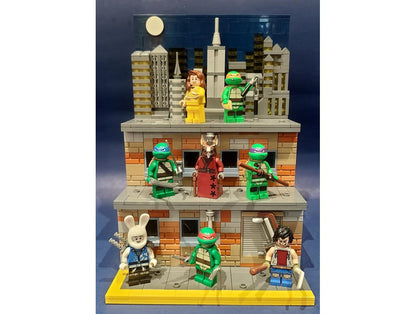 Cityscape Night Alleyway Action Display Stand Building Kit | MOC-186043