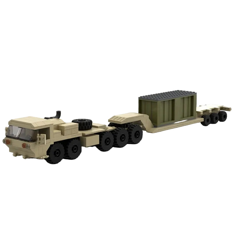 10x10 Heavy Military Logistics Truck & Container Trailer MOC Building Kit - 1