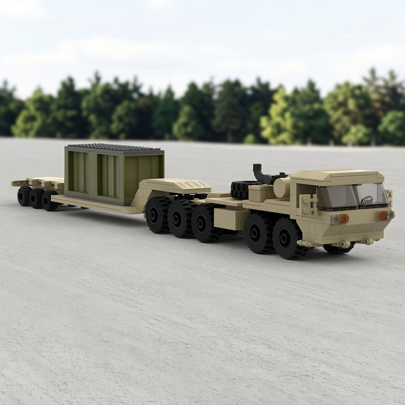 10x10 Heavy Military Logistics Truck & Container Trailer MOC Building Kit - 2