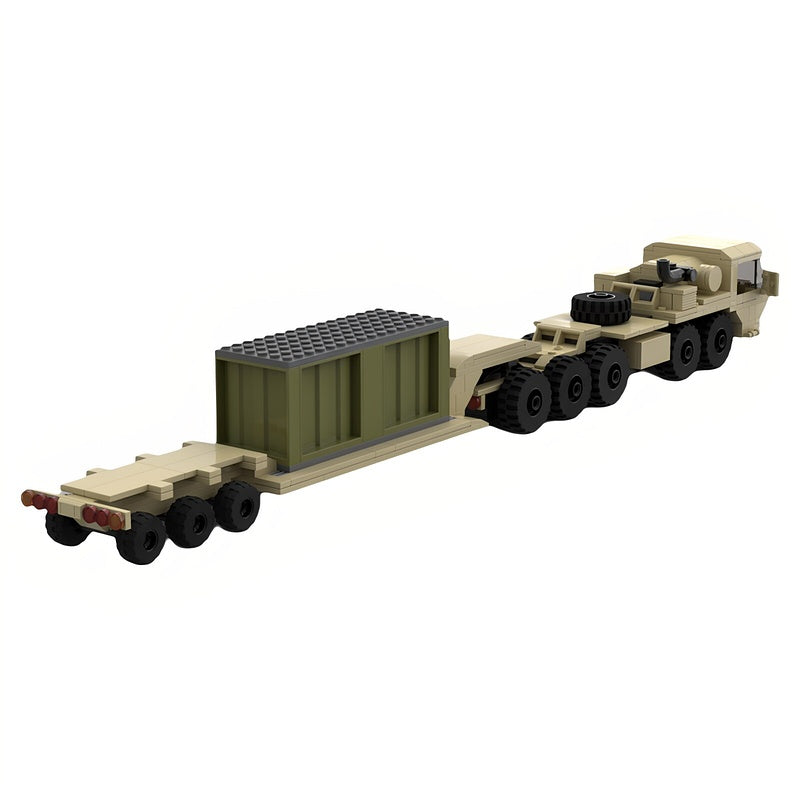 10x10 Heavy Military Logistics Truck & Container Trailer MOC Building Kit - 5