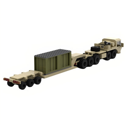 10x10 Heavy Military Logistics Truck & Container Trailer MOC Building Kit - 5