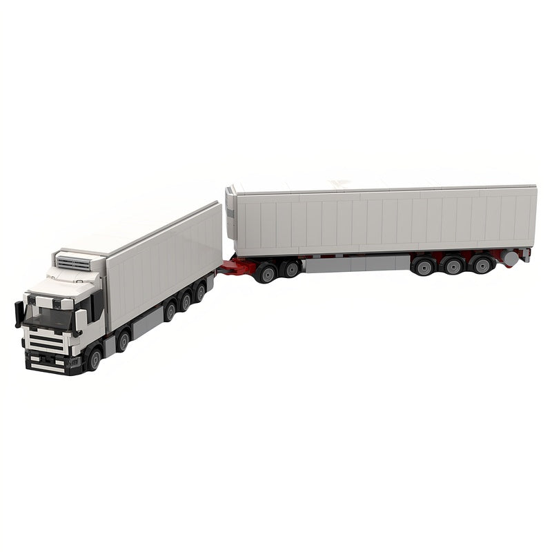 10x4 Refrigerated Truck with Full Trailer MOC Building Kit - 1