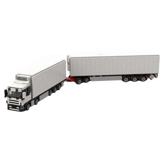 10x4 Refrigerated Truck with Full Trailer MOC Building Kit - 1