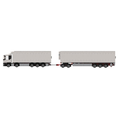 10x4 Refrigerated Truck with Full Trailer MOC Building Kit - 3