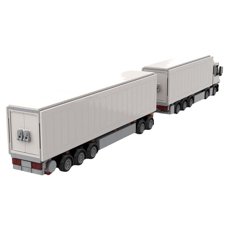 10x4 Refrigerated Truck with Full Trailer MOC Building Kit - 5